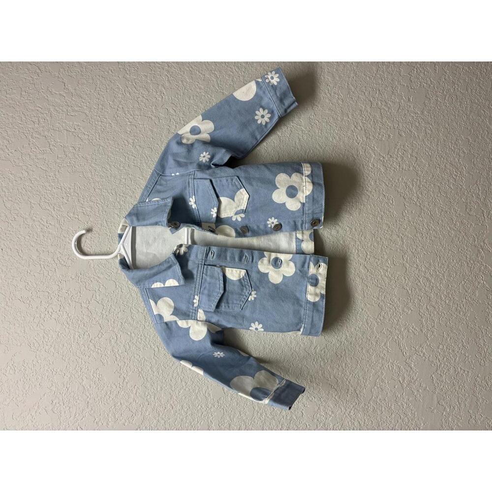 Custom Kids Bluey Floral Denim Jacket 2T/3T
